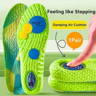 1pair 4D Orthopedic Sport Insoles Soft Breathable High-elast