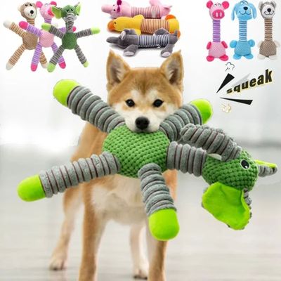 Indestructible Large Dog Sound Squeaky Toys Animals Shape Pe
