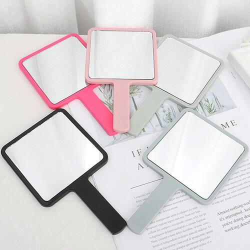 1/2/3/4Pcs Handle Mirror Square Makeup Mirror Handheld Vanit