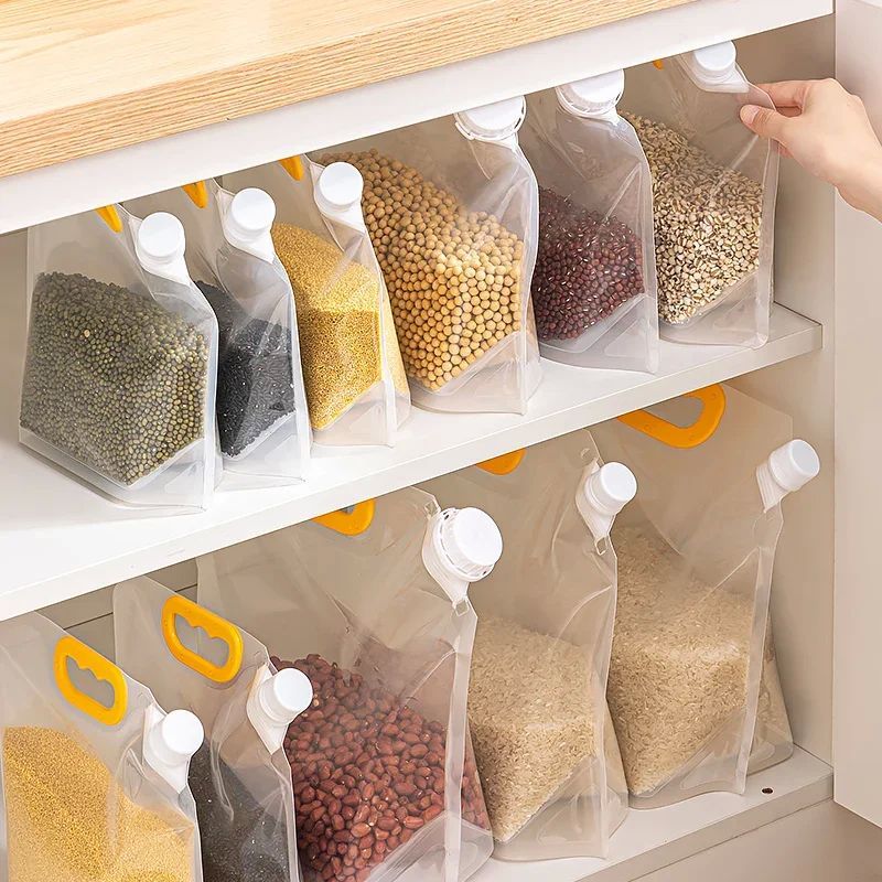 Grains Storage Packaging Bag Rice Dispenser Insect Proof Foo