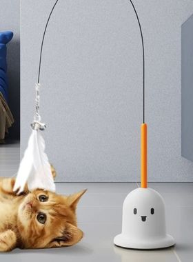 Cat Toy Teaser Rod with Suction Cup Self - entertaining Feat