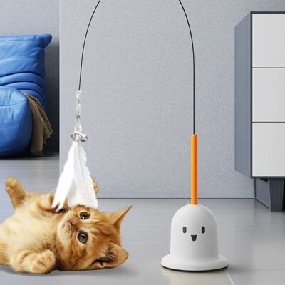 Cat Toy Teaser Rod with Suction Cup Self - entertaining Feat
