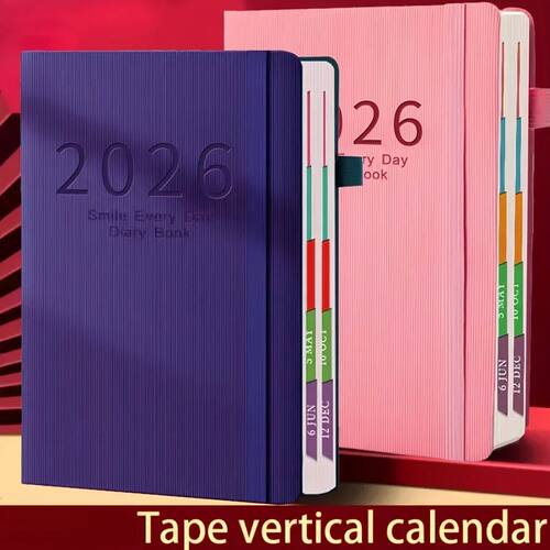 2026 new calendar notebook: self-discipline checklist, time