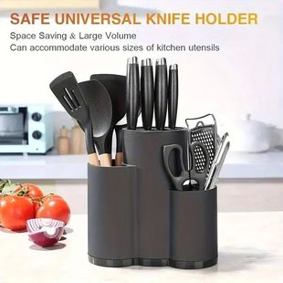 1pc3-in-1 Safety Universal Knife Holder, Kitchen Large Knife