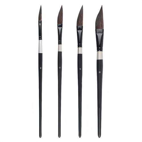 4-pcs pull wire paint brush gouache nylon hair knife-shaped