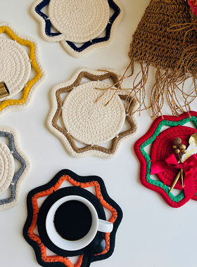 Insulated octagonal handmade placemat