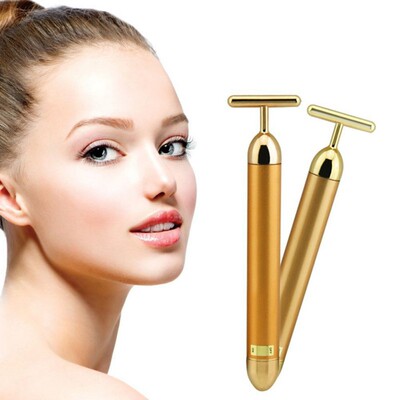 24k Gold Face Lift Bar Roller Vibration Slimming Massager