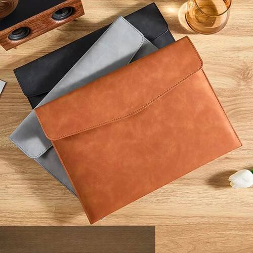 A4 Leather Leather File Storage Bag Briefcase Simple Retro S