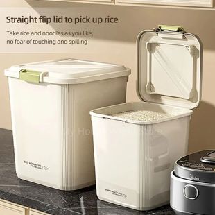 10KG Rice Container Rice Storage Box Sealed Cereal Dispenser