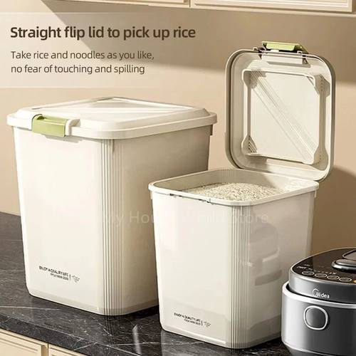 10KG Rice Container Rice Storage Box Sealed Cereal Dispenser