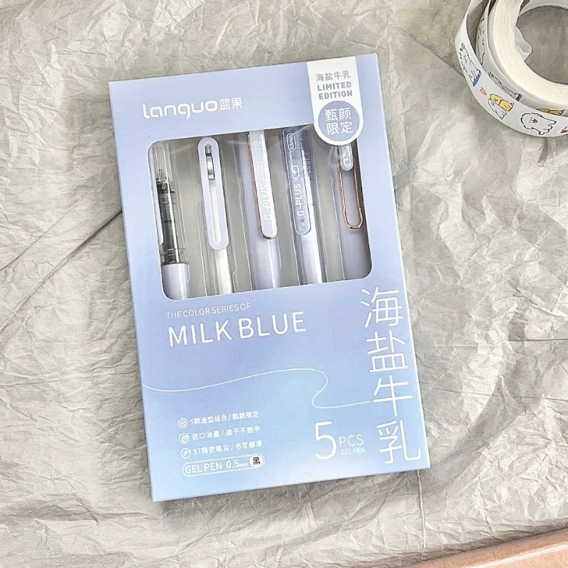 5pcs/set Fashion Gel Pen American Style Simplicity Solid Col