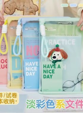 Student examination paper file storage bag