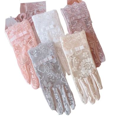 Summer Driving Fashion Women Gloves Sunscreen Lace Gloves UV