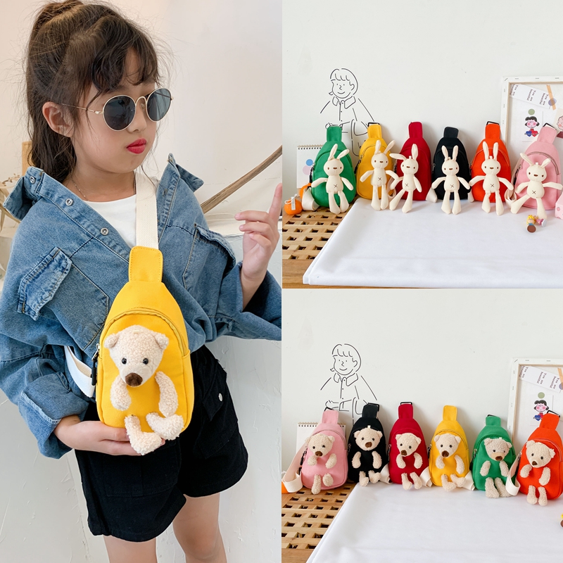 直销儿童胸包男女童韩版小斜挎包包小孩户外时尚个性小背包腰包潮