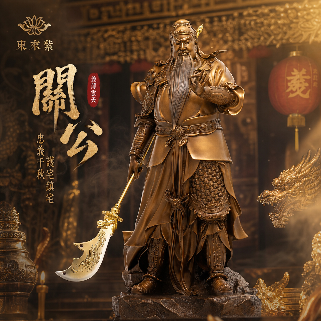 东来紫武财神佛像招财供奉纯铜关公神像铜像财神爷店铺关帝圣君