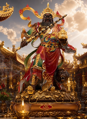东来紫赵公明财神爷神像武财神招财供奉纯铜铜像店铺财神爷