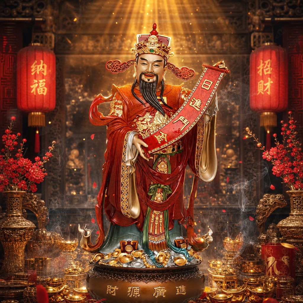 东来紫文财神佛像招财供奉神像纯铜范蠡铜像比干财神爷店铺家用