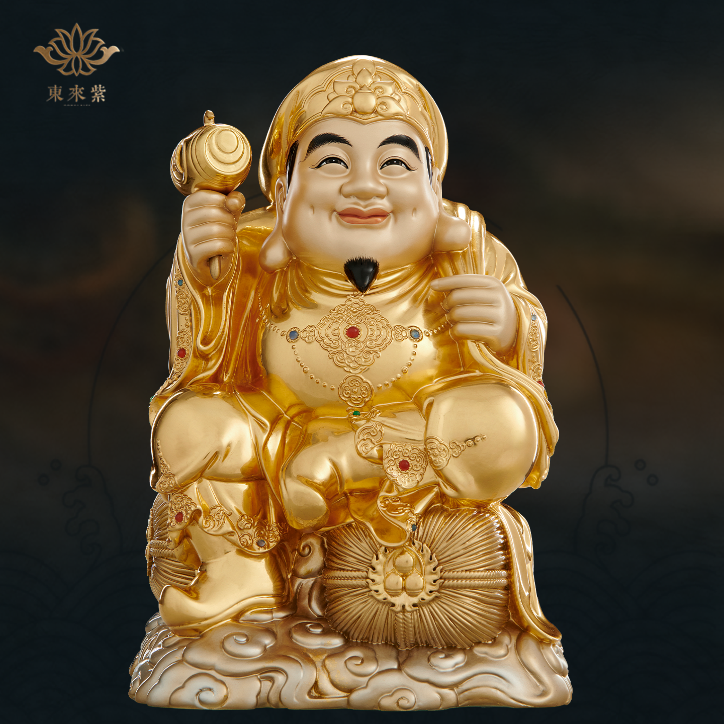 大黑天财神像日本密宗天部招财真言宗唐密铜像京铜佛像雕像摆件