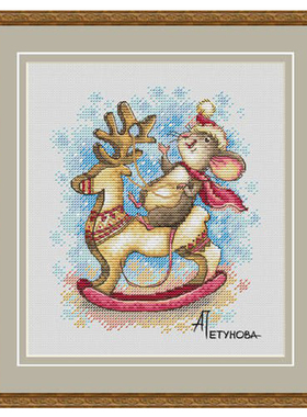 法国DMC十字绣套件卡通动物 A1509小老鼠 28CT简单印花