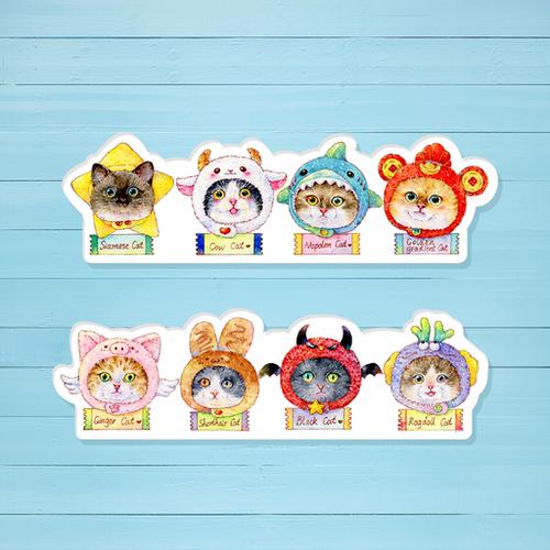 十字绣工具亚克力吸针【242】可爱萌猫 长条吸针不含背吸