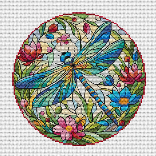 法国DMC十字绣套件卡通昆虫 A1488蜻蜓 28CT简单印花