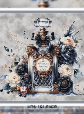 DMC十字绣材料包装饰画绚彩布 D242 神秘香水 印花