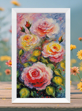 法国DMC十字绣套件花卉 D509 抽象玫瑰 全针25CT满绣简单新手