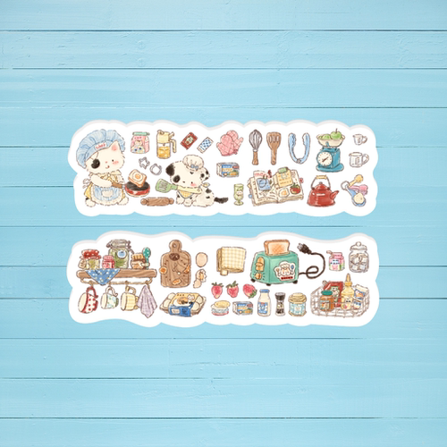 十字绣工具亚克力吸针【235】可爱猫咪厨师针吸 长条吸针不含背吸