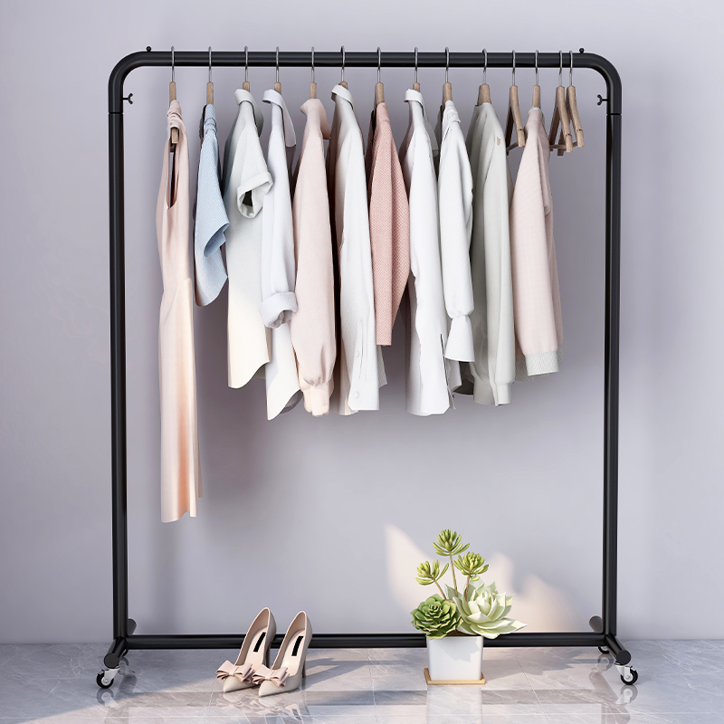 热卖1万+带轮可移动服装店挂衣架