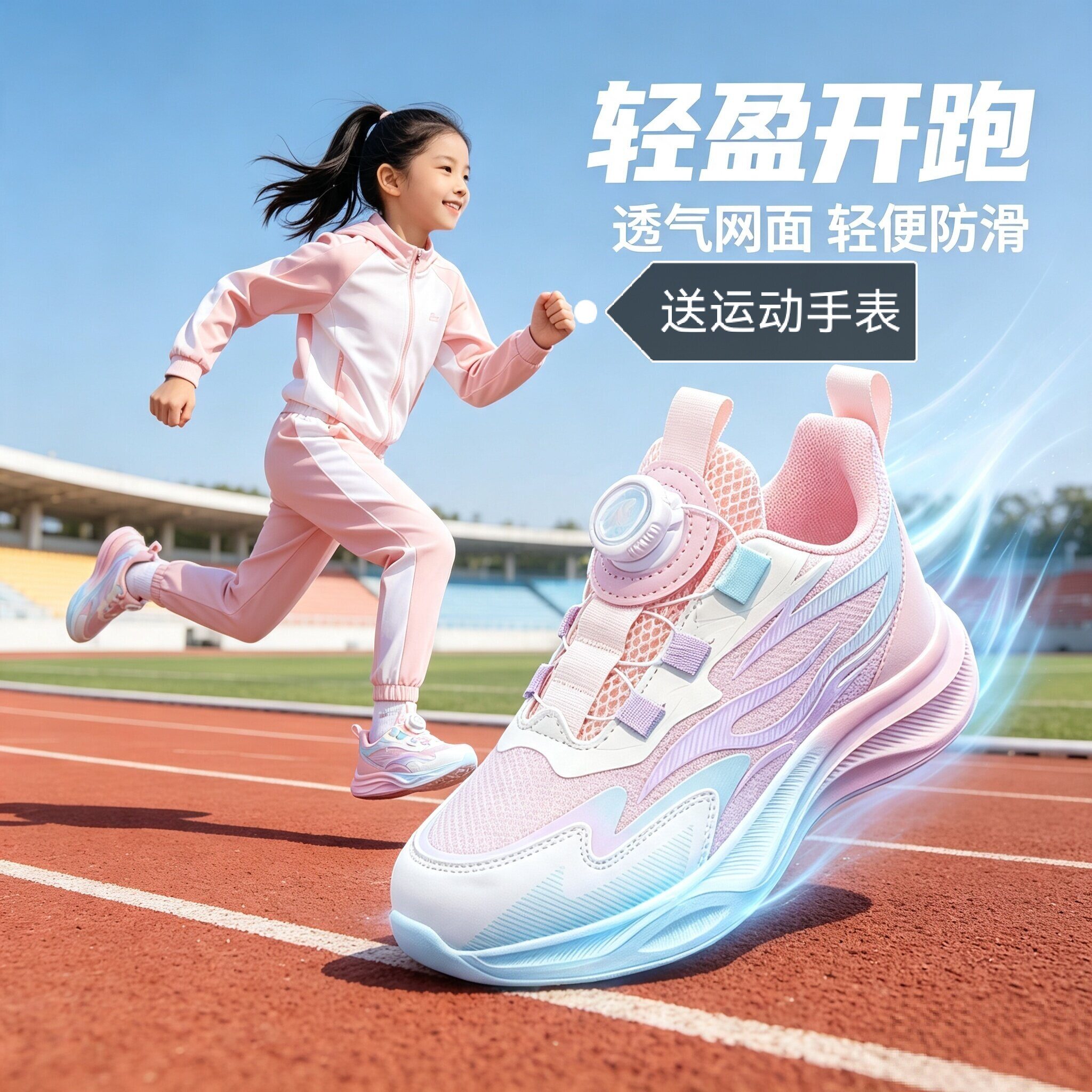 女童鞋2026新款网面透气女童运动图片