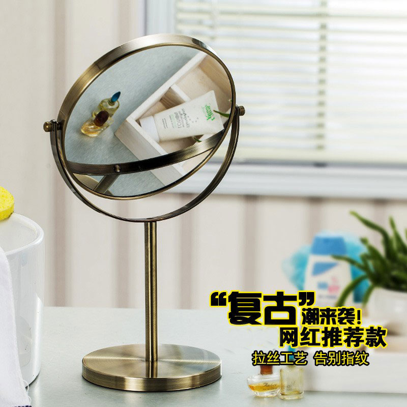 8英寸台式双面化妆镜3倍5倍10倍放大高清桌面镜家用宿舍梳妆镜子