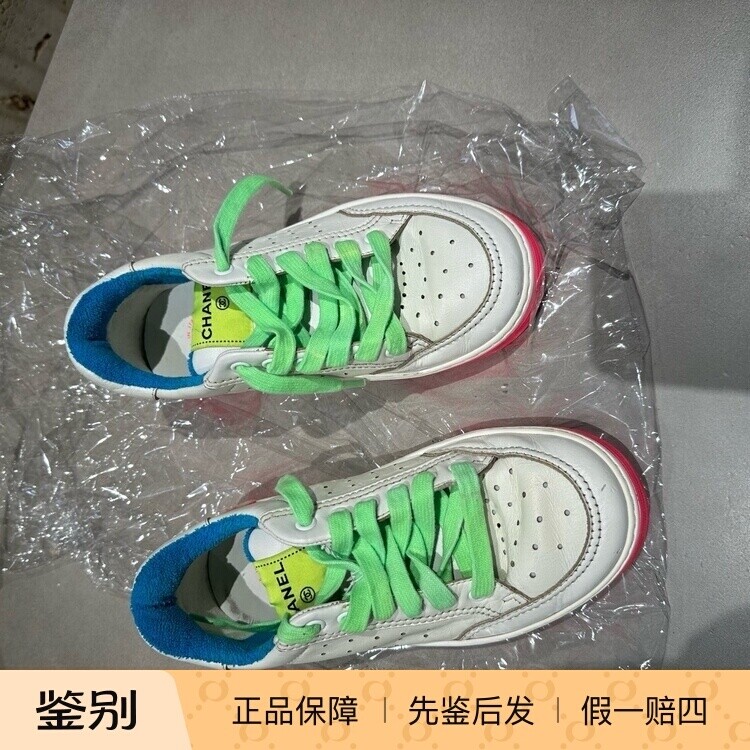 Chanel白色拼色运动鞋35码