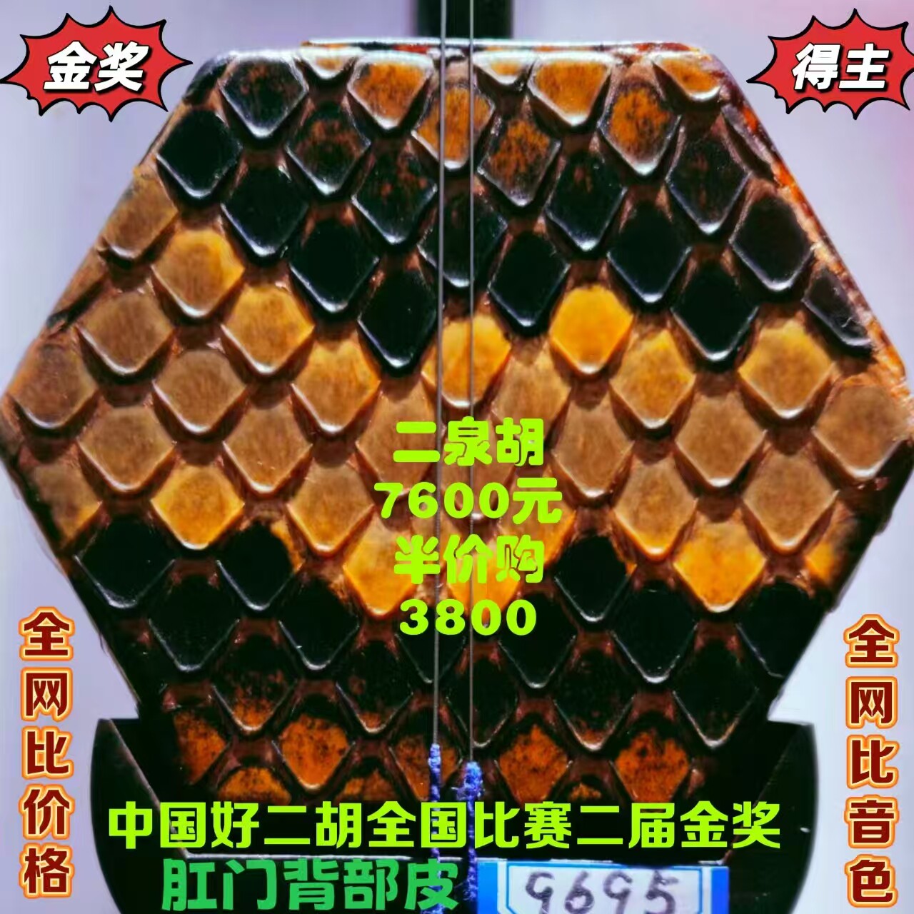 韵声琴坊〔全国金奖〕明清旧料老红木二泉胡所有演奏家都登台演奏