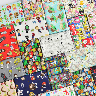 卡通服装动漫娃衣平纹印花布料