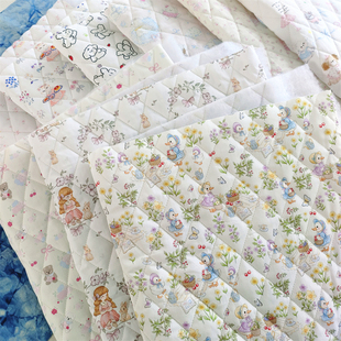 纯棉绗缝布料保暖夹棉衣服棉衣马甲被套床单被套秋冬棉袄40支面料