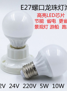 E27螺口龙珠灯泡12V24V220V3W5W9W景观灯跑马灯车间商场工厂LED灯