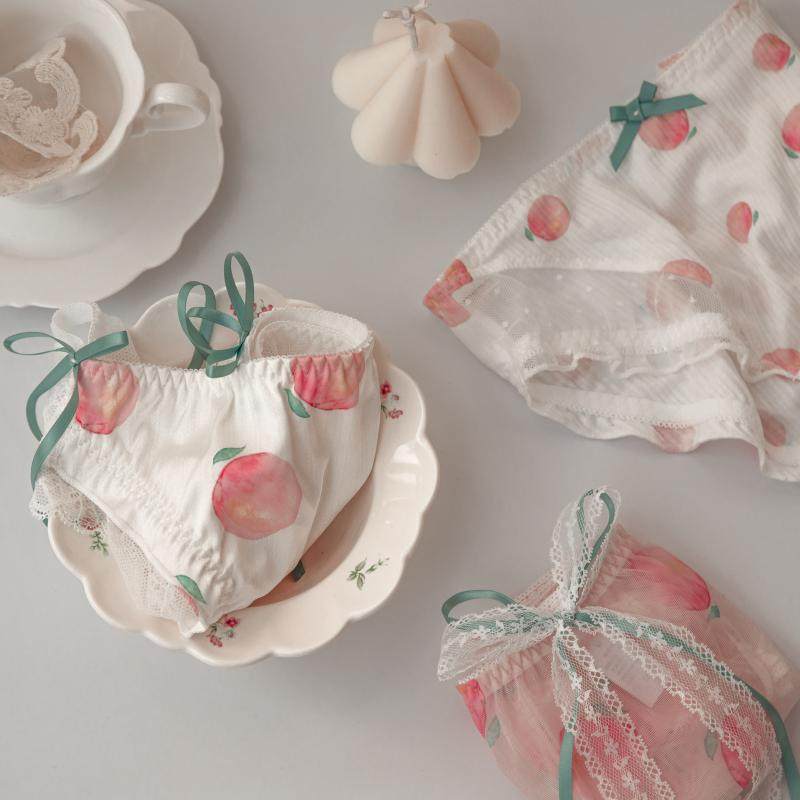 奶油蜜桃系列~日系少女可爱甜美内裤女性感网纱纯棉低腰三角裤,女士内衣/男士内衣/家居服,女三角裤,淘宝优惠券,粉丝福利购,淘宝优惠卷