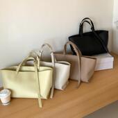 EMORRIN韩版 高级质感大容量托特包新款 小众设计软皮手提单肩包女