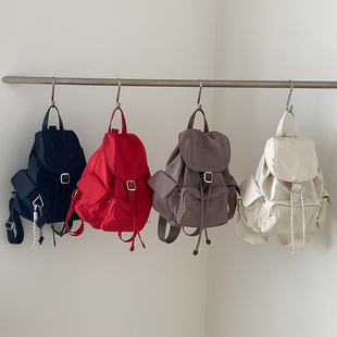 EMORRIN韩系轻便尼龙布双肩包时尚百搭大容量高级感上学通勤背包