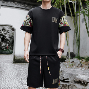 男士休闲运动套装男刺绣小熊风A266-1-TZ8807-P47特批控78