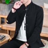 盘扣春季宽松外套刺绣青年复古风夹克男装A266-1-ZJ028-P90，男装夹克，电商A266-1