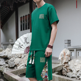 刺绣套装男休闲运动一套拼接风A266-1-TZ7758-P48特批控78，男装休闲套装，电商A266-1