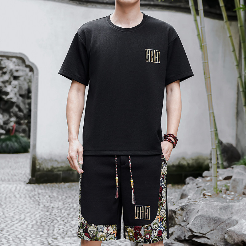 小熊刺绣运动套装男休闲风一套A266-1-TZ7708-P48特批控78图片