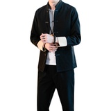 盘扣刺绣宽松外套2025新款春季风夹克立领A266-1-JK1906-P90，男装夹克，电商A266-1