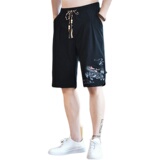 休闲直筒风中裤子复古男装刺绣麒麟短裤男韩版A266-1-K53-P40，男装牛仔裤，电商A266-1