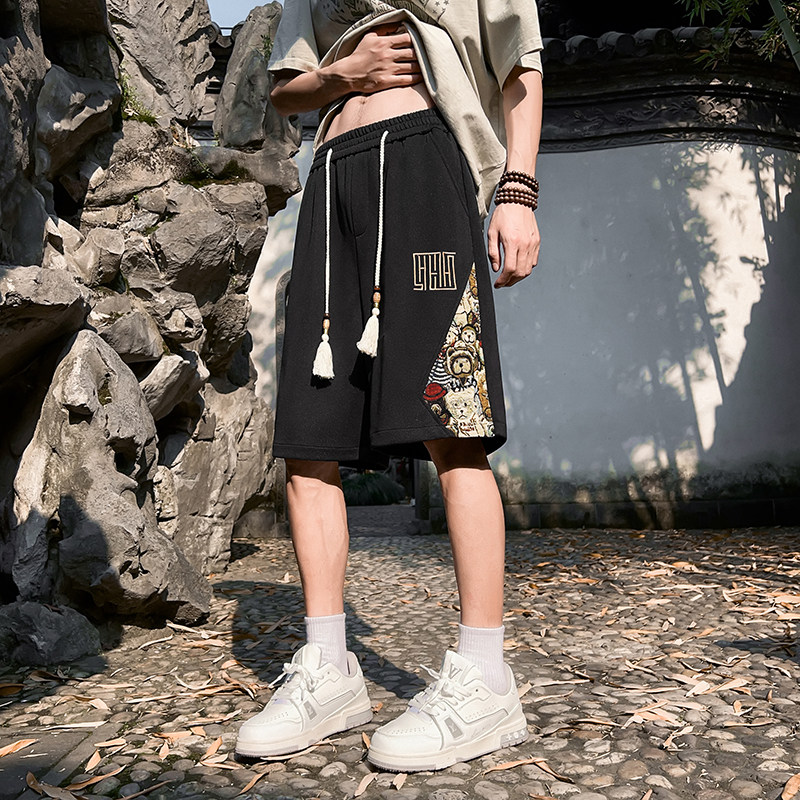 个性五分裤男刺绣风短裤夏季中裤A266-1-KZ508-P28特批，男装牛仔裤，电商A266-1