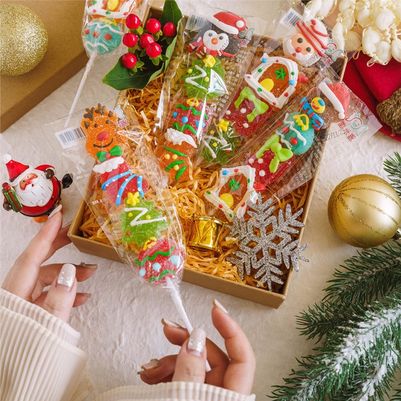 圣诞节手工点花串烧软糖