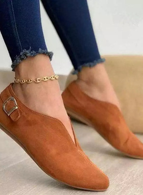 2024 women flat shoes laides single shoes plus size 43女单鞋