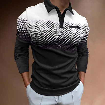 Men's sports polo shirt with button pockets 春秋男士翻领上衣