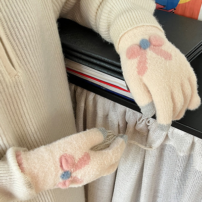 Winter Touch Screen Gloves Women Men Warm Stretch Knit Mitte